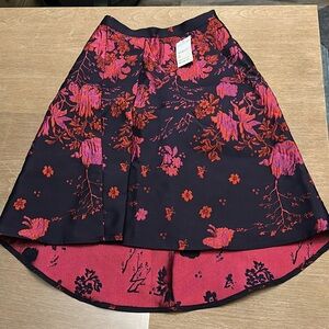 Pink and black floral skirt